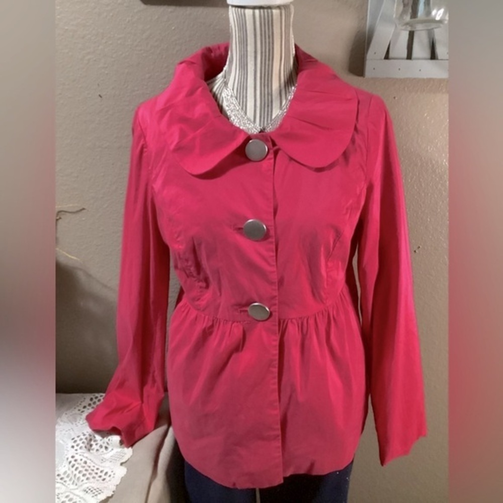 AB STUDIO ELEGANT HOT PINK COAT.